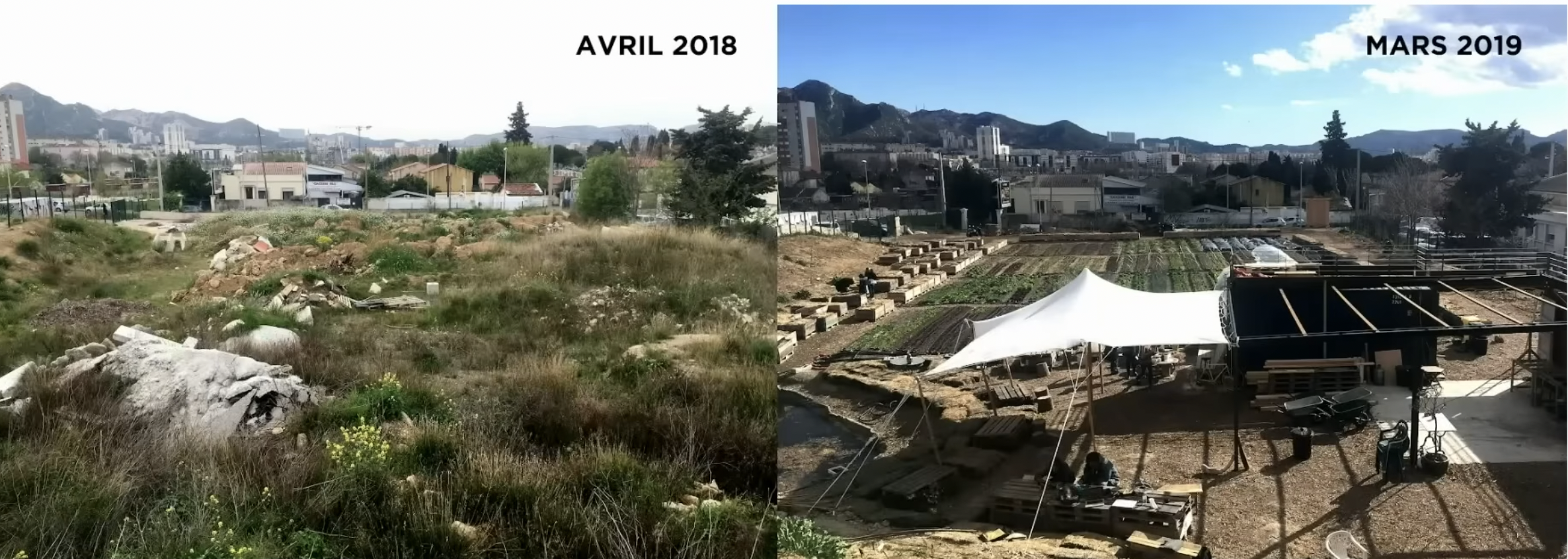 Comparaison avant / après